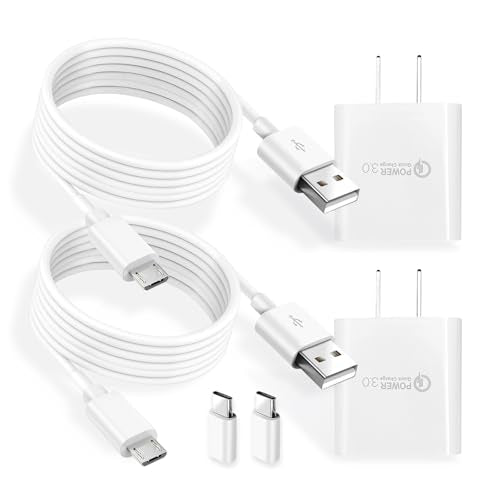 2 Pack 10ft QC3.0 Fast Charger for Arlo Pro 2, Arlo Pro, Arlo Go, Arlo Q Camera, Essential Spotlight Camera,Eufy,Wyze Cam Pan V2 V3,Cloud,Netvue,Yi