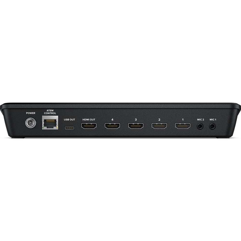 Blackmagic Design ATEM Mini Pro ISO HDMI Live Stream Switcher Bundle with 6’ HDMI Cable, 7’ Cat5e Cable, and 5-Pack of SolidSignal Cable Ties