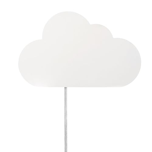 Globe Electric 51492 1-Light Floating Cloud Plug-in Wall Sconce, Matte White, 6ft Clear Cord, Inline On/Off Rocker Switch, Lights for Bedroom, Bulb