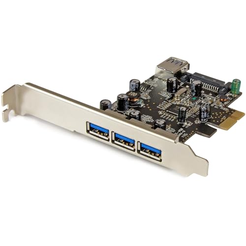 StarTech 4-Port PCI Express USB 3.0 Card, 5Gbps (PEXUSB3S42)