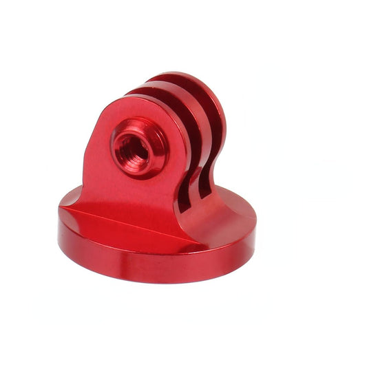 NovelGoal CNC Aluminium Small Tripod Mount Adapter with Thread Screw for HD Hero 13 9 8 7 6 5 4 Session 2 3 Action Cameras (Red Adapter)