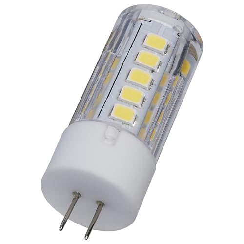 Satco S12312 T5 LED Bi-Pin G4 Base Lamp, 12V Low Voltage Halogen Replacement, 5000K, Clear