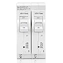 Leviton LSPD2-T Surge Protective Device with Two 20A 1-Pole Plug-On Standard Branch Circuit Breakers, Thermal Magnetic, 120/240 VAC, White