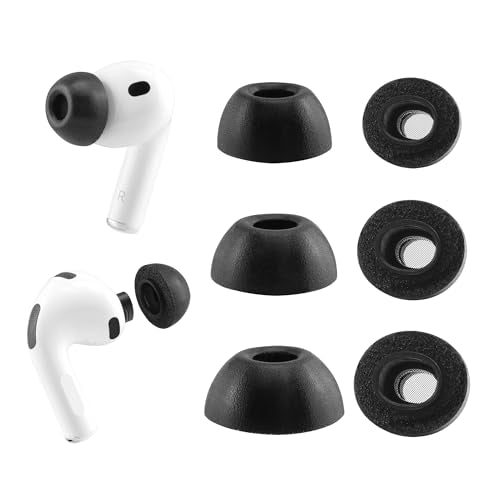 NANLANFAN Replacement Memory Foam Ear Tips for AirPods Pro 3 Earbuds, Ultimate Comfort, Compatible with AirPods Pro 3rd Generation 2025, 3 Pairs