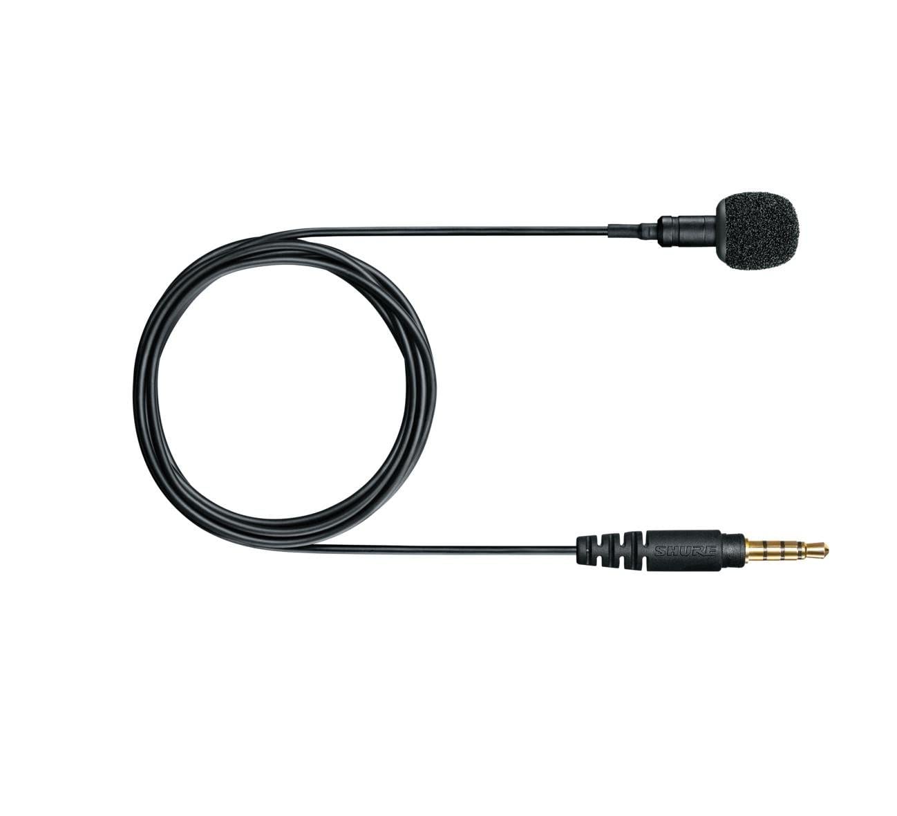 Shure MVL Lavalier Microphone for iPhone & Tablet - External Clip On Mini Lapel Mic for Video Recording & Vlogging with 3.5mm Connector, Windscreen