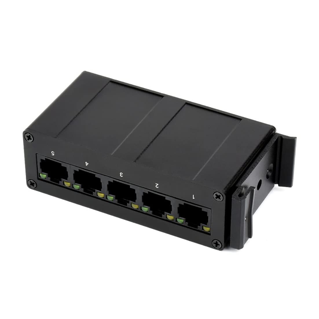 Coolwell Industrial Grade 5P Gigabit Ethernet Switch, 5X 10/100/1000M Ethernet Ports, Support DIN Rail Mount, IEEE 802.3X-Compliant