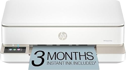 HP Envy 6165e Wireless All-in-One Color Inkjet Printer, Portobello, Print, scan, Copy, Duplex Printing Best-for-Home, 3 Month Instant Ink Trial