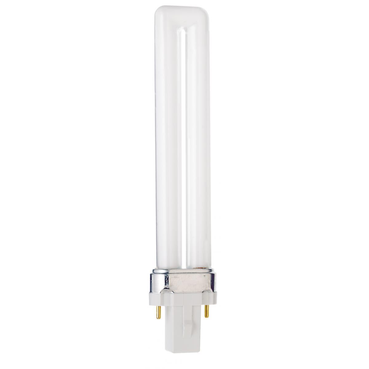 Sylvania Dulux 9 Watt Single Tube Compact Fluorescent Lamp With 2-Pin Base, 4100K Color Temperature, 82 CRI - Cf9Ds/841/Eco model number 20305-SYL