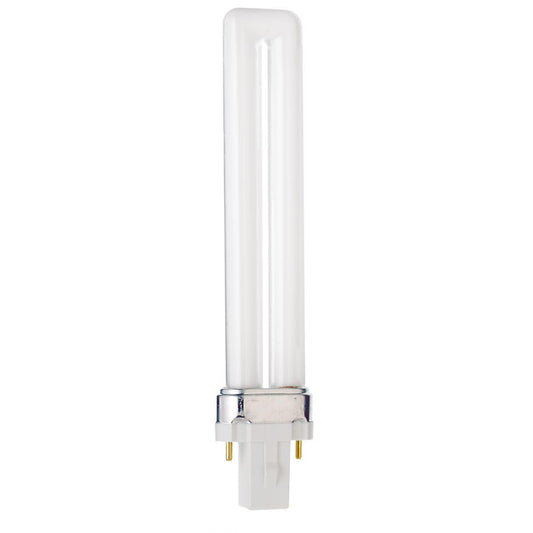 Sylvania Dulux 9 Watt Single Tube Compact Fluorescent Lamp With 2-Pin Base, 4100K Color Temperature, 82 CRI - Cf9Ds/841/Eco model number 20305-SYL