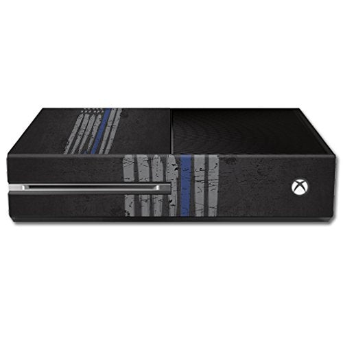 MightySkins Skin Compatible with Microsoft Xbox One - Thin Blue Line K9 | Protective, Durable, and Unique Vinyl Decal wrap Cover | Easy to Apply