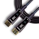 SatelliteSale Digital Fiber Optic 8K HDMI 2.1 Cable 8K/60Hz 48Gbps Universal Wire PVC Black Cord 330 feet