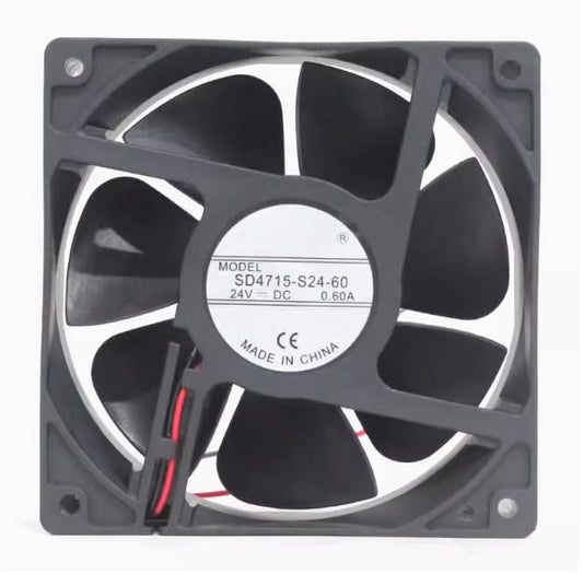 Ailsa Hexi SD4715-S24-60 DC 24V 0.60A 120x120x38mm 2-wire cooling fan
