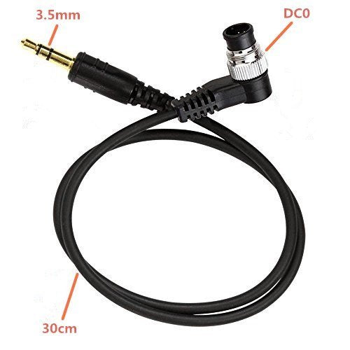 GFSHOP 3.5mm Off Camera Shutter Connecting Cable Cord 3.5mm-DC0 Camera Connecting Plug for Nikon Cameras with Pixel Shutter Remote Control