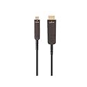 Monoprice USB 3.1 Type-C to HDMI Video Cable - 50 Feet - Black | 4K@60Hz, Fiber Optic, AOC, Transmits Up to 100 Feet, Gold Plated Connectors - SlimRun