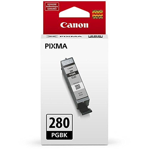 Canon Genuine CLI-281 5-Color Ink Tank Combo Pack with 5 x 5 Photo Paper (2091C006) PGI-280 Pigment Black Ink Tank (2075C001)