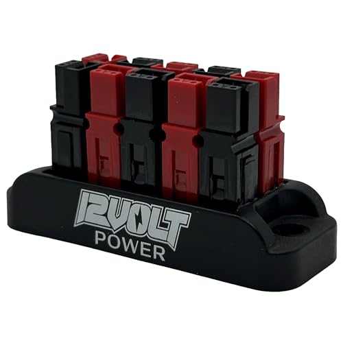 12 Volt Power PD5-PLUS Powerpole Bus Bar - 5 Position Powerpole Distribution Block