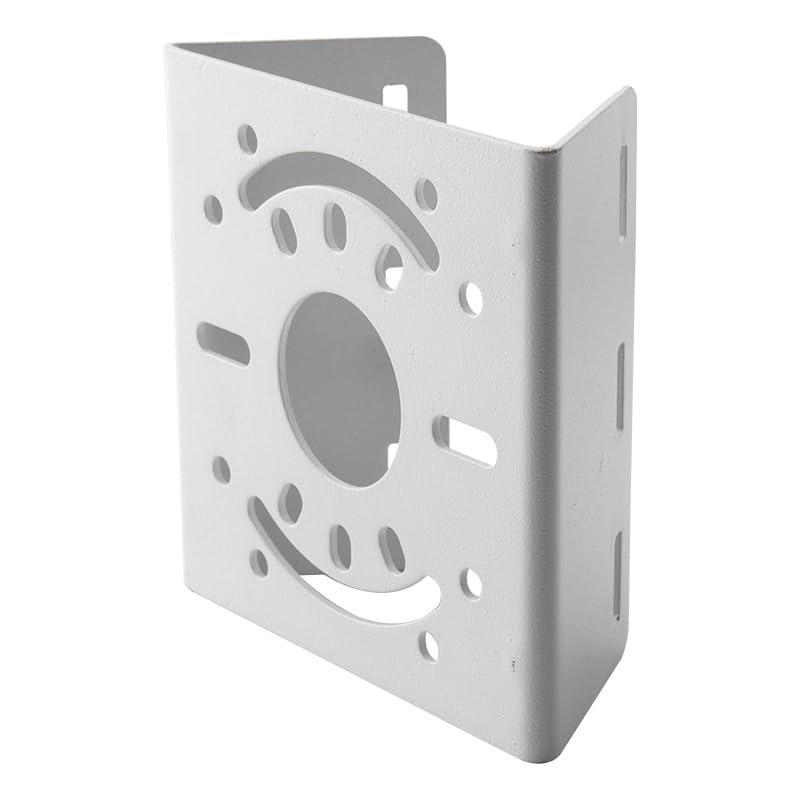 Universal Security Camera Vertical Pole Mount Bracket, Solid Metal Pole Mounting Bracket Adapter with 3 Loops for CCTV Surveillance Cameras LED