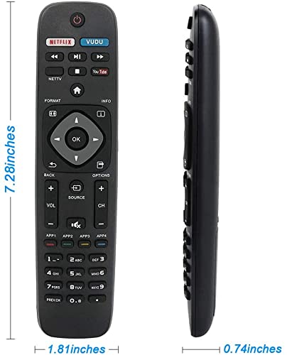 NH500UP Replace Remote for Philips TV 50PFL5601/F7 65PFL5602/F7 55PFL5602/F7 50PFL5602/F7 43PFL5602/F7 32PFL4902/F7 40PFL4901/F7 43PFL4901/F7