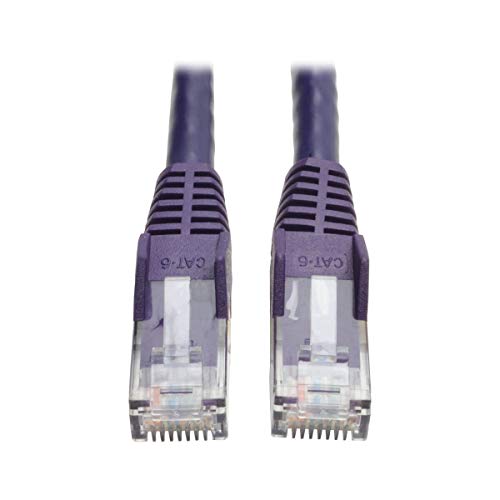 Tripp Lite Cat6 Gigabit Snagless Molded Patch Cable (RJ45 M/- Purple, 25-ft.(N201-025-PU)