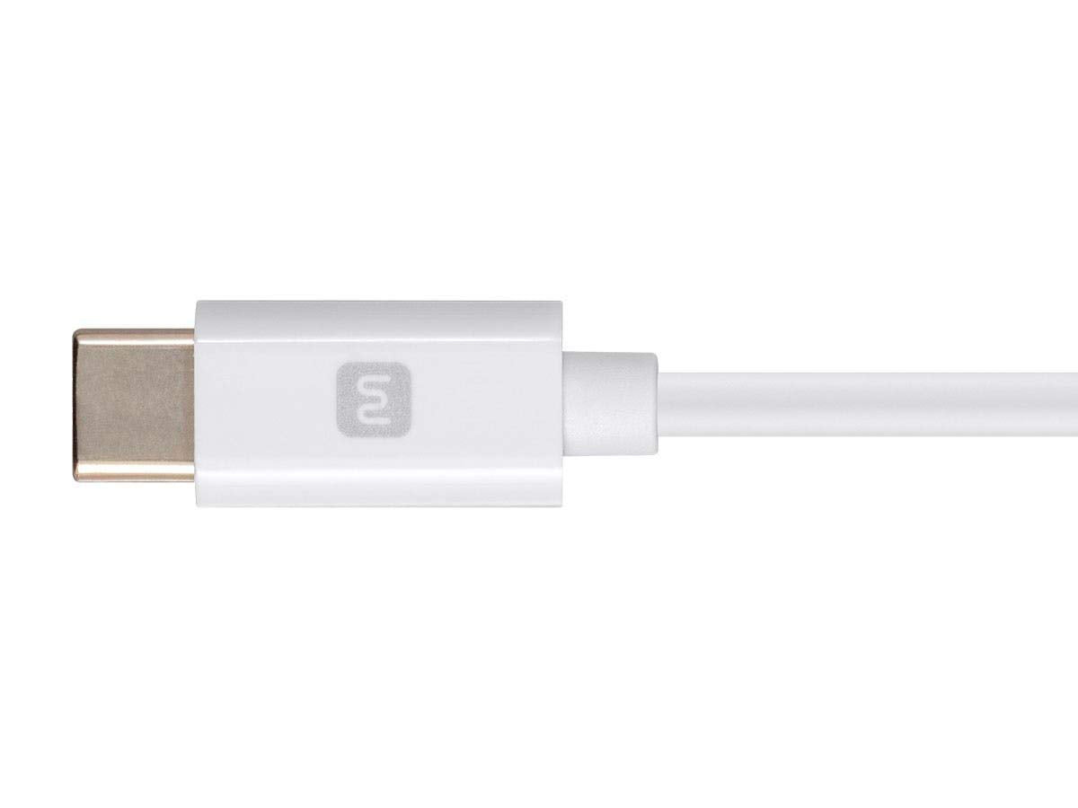 Monoprice Essential Apple MFi Certified Lightning to USB-C Charging Cable - Gold Plated, 1.5 Feet, White