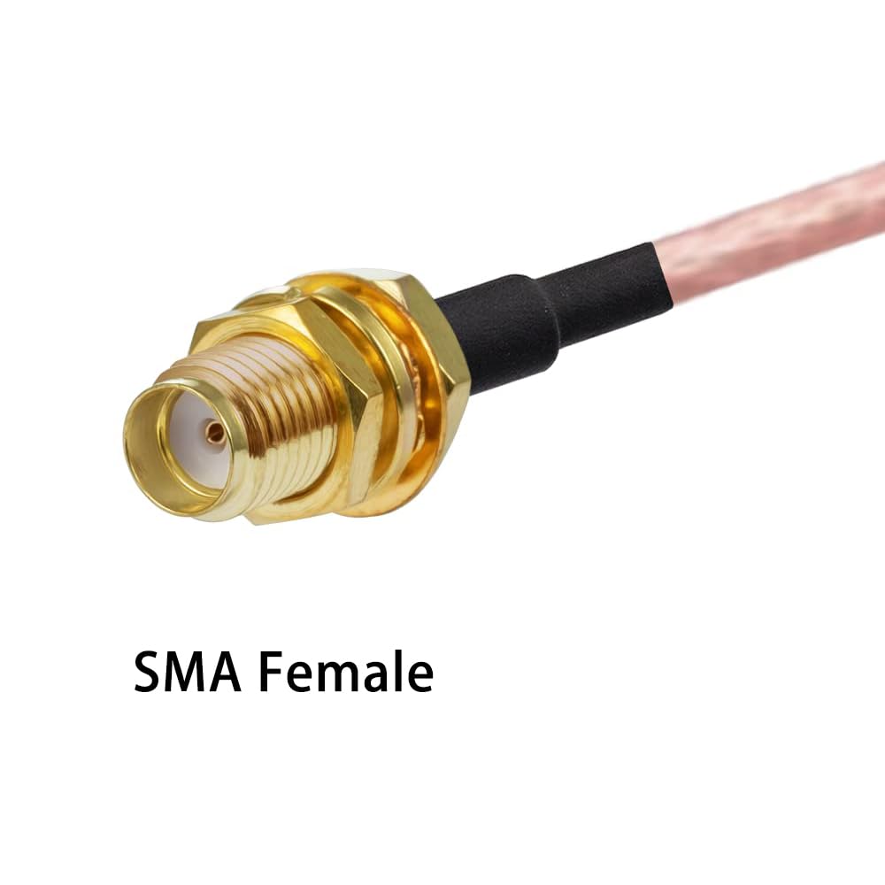 POBADY SMA Cable SMA Male to SMA Female Bulkhead RG316 6" /15CM RF Coaxial Cable + 2pcs SMA Adapters Kits for Router Antenna Signal Enhancer Wireless