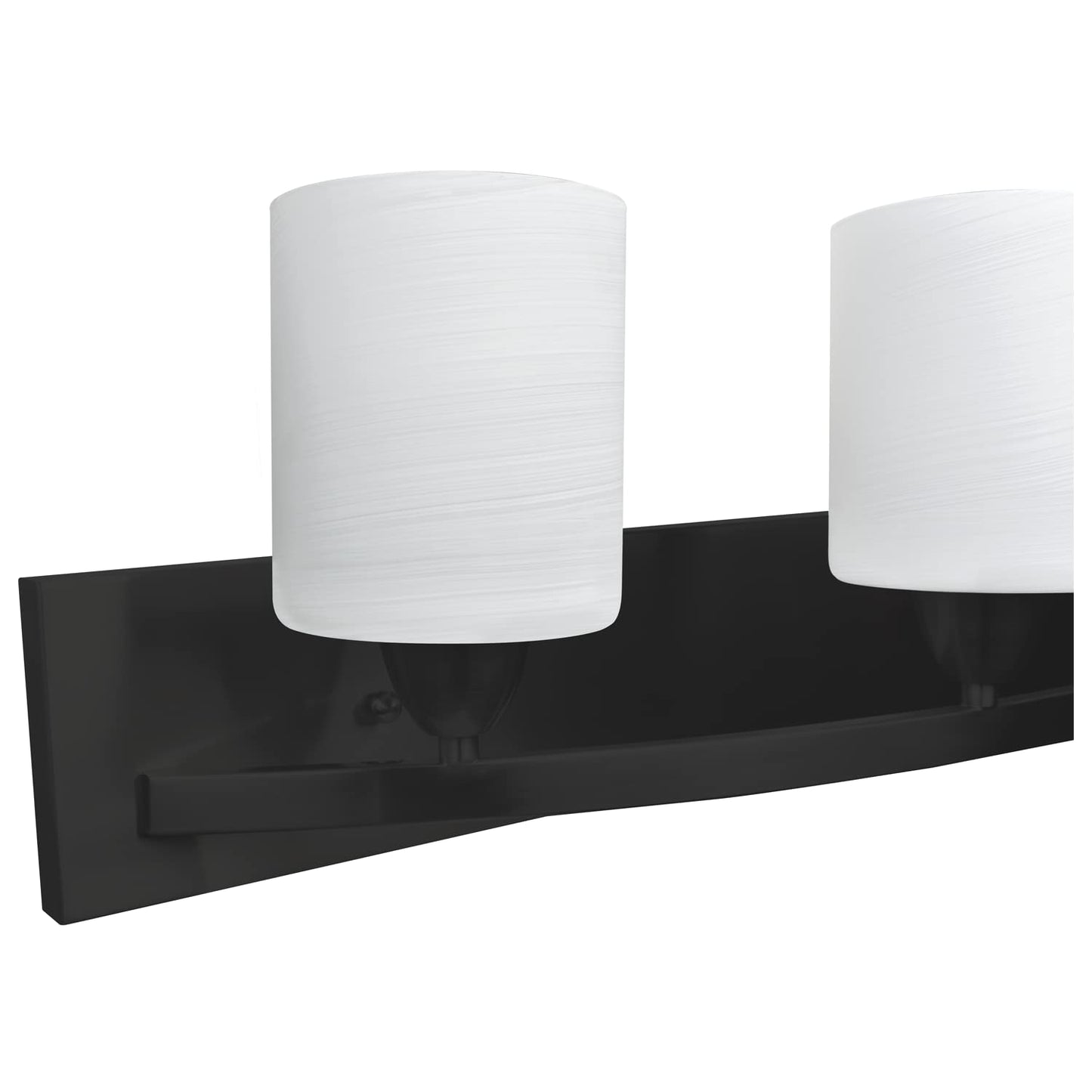 Nuk3y Modern Bathroom Vanity Light Fixture with Light Globe Brushed Nickel (Matte Black, 4 Light)