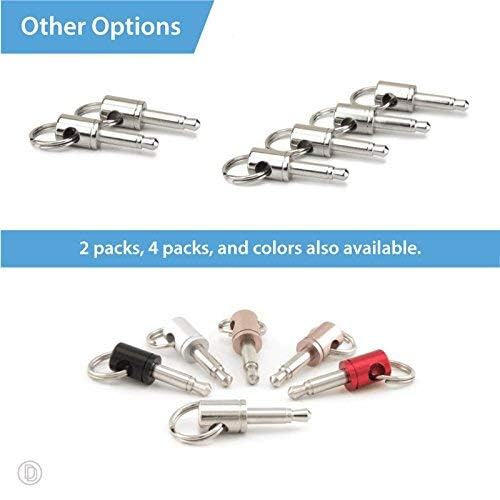 Dongle Dangler - Secure Headphone Jack Adapter Keychain (Chrome 2-Pack) for iPhone 17, 17e, 16, 15 (USB-C) & 14, 13 (Lightning) - Anti-Loss 3.5mm Aux