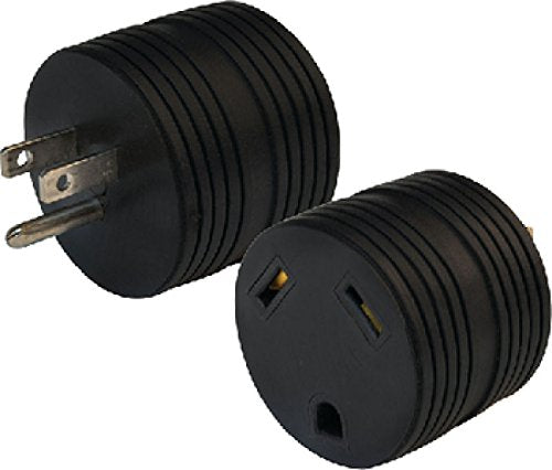 Valterra A10-3050AVP Mighty Cord Adapter Plug - 30AM to 50AF, Black (Carded)