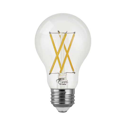 Euri Lighting VA19-3020cec, Dimmable LED A19, 8.5W (60W Equal), Warm White (2700K), 800lm, 90+ CRI, 320° Beam, E26,E-Star, CEC, JA8, CA Compliant 3YR