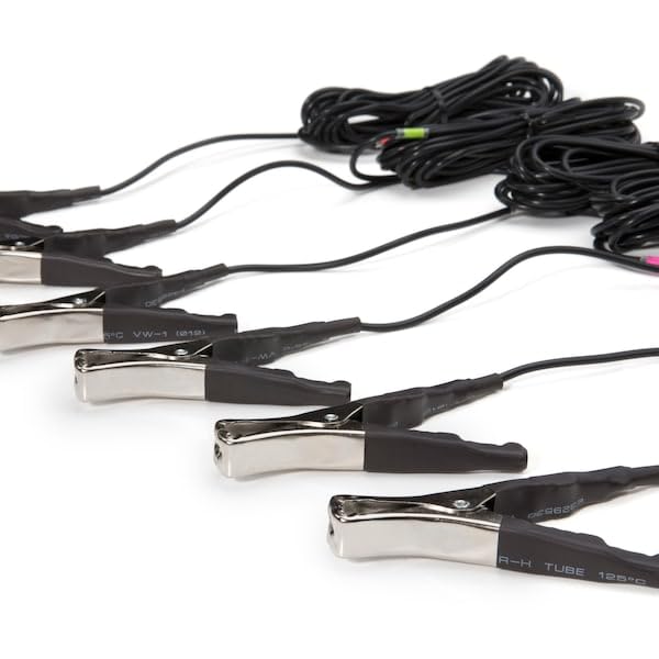 Steelman Replacement Clamp Microphones for ChassisEAR Electronic Squeak and Rattle Finder Auto Diagnostics Tool, 6-Pack, 16-Foot Cables, Color-Coded