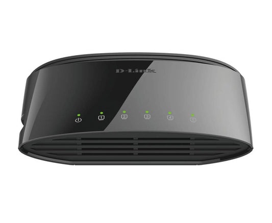 D-Link Ethernet Switch, 5-Port Gigabit Plug n Play Compact Design Fanless Desktop Switch (DGS-1005G),Black