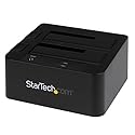 StarTech.com Dual-Bay USB 3.0 / eSATA to SATA Hard Drive Docking Station, External 2.5/3.5" SATA I/II/III, SSD/HDD Docking Station, Hot-Swap Hard