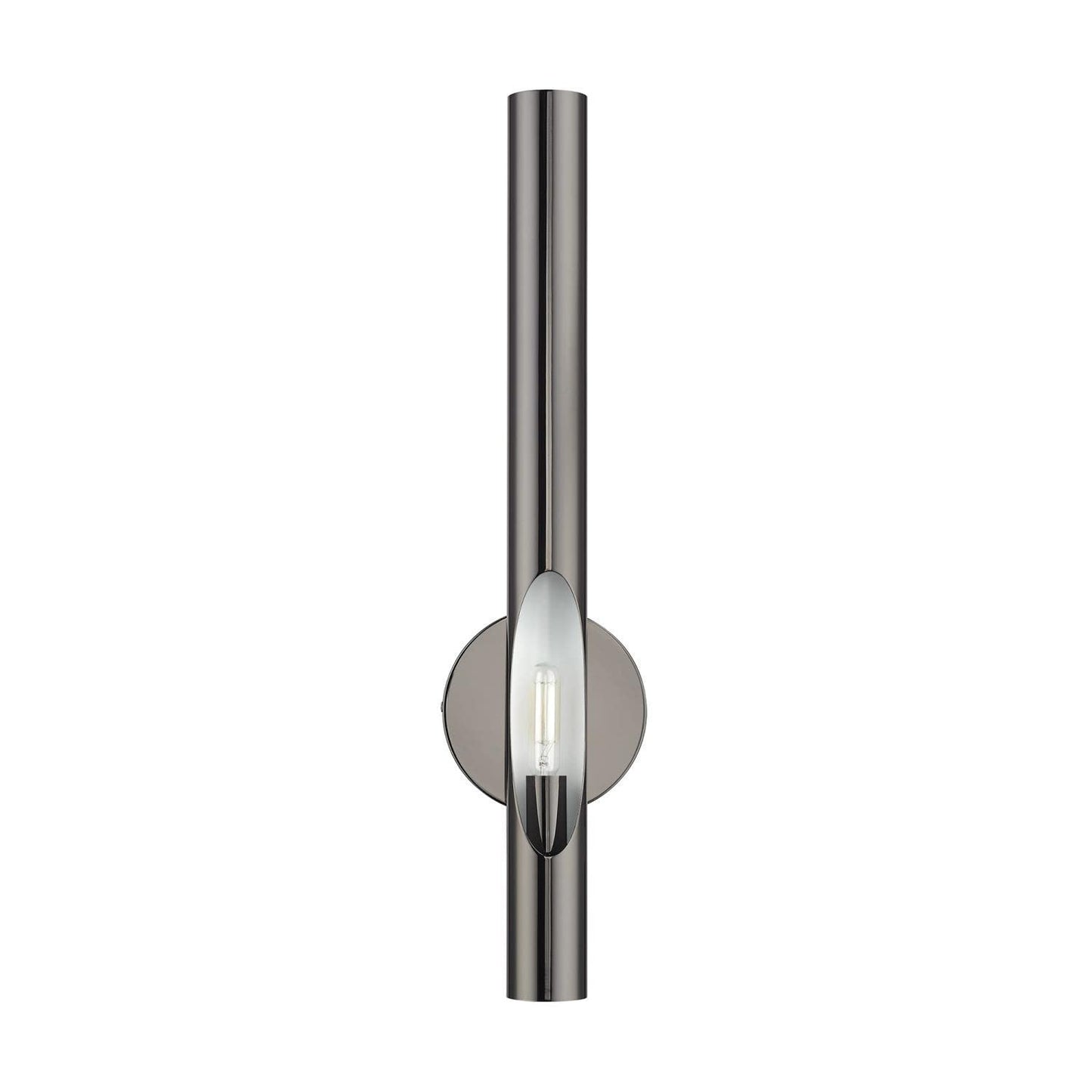 Livex Lighting Acra 1 Light Wall Sconce Black Chrome Finish, 5.13 x 22