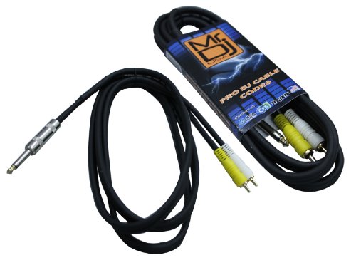 Mr. Dj CQDR6 6-Feet 1/4-Inch Male to Dual RCA Male Cable
