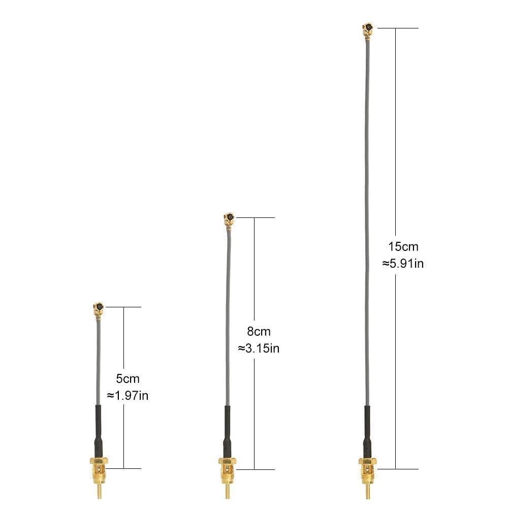 Superbat 2" Mini PCI to SMA Female Low Loss Coaxial Cable for Wireless Routers Mini PCIe Cards Network Extension Bulkhead Pigtail PCI WiFi WAN