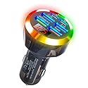 Super Fast Charge USB C Car Phone Charger Adapter 6 in 1 with Voltage Display 250W Multi Port Cigarette Lighter USB Charger with Volt Meter for iPhone