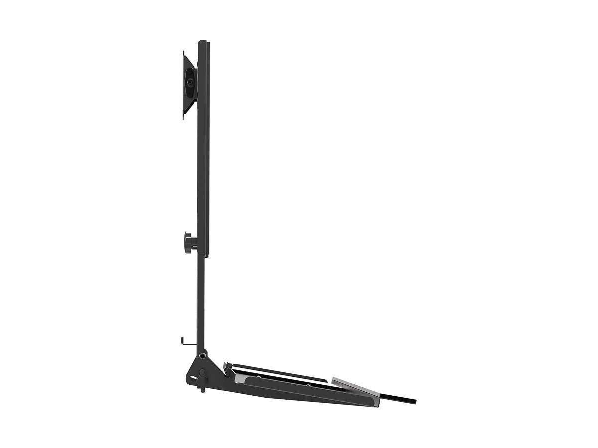 Monoprice Workstation Wall Mount for Keyboard and Monitor - Supports VESA 75x75 and 100x100 Monitors That Weigh Up to 55 Lbs, Keyboard Tray Supports