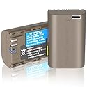 JYJZPB LP-E6N LP-E6 Replacement Battery with Type-C Port Compatible for Canon 60D, 70D, 80D, 90D, EOS 5D Mark II/III/IV, EOS 5DS, 5DS, 6D, 7D, 7D Mark