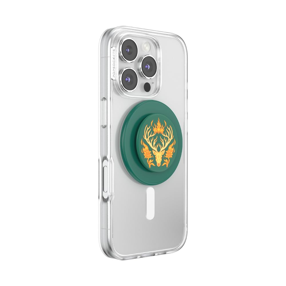 PopSockets Round Phone Grip Compatible with MagSafe, Adapter Ring Included, Phone Holder, Wireless Charging Compatible, Throne of Glass - Terrasen