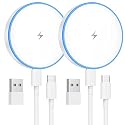 MagSafe Charger 2 Pack 15W Magnetic Wireless Charger Fast Charging Pad Compatible with iPhone 17/16/15/14/13/12 Series & AirPods 4/3/2/Pro Magnetic