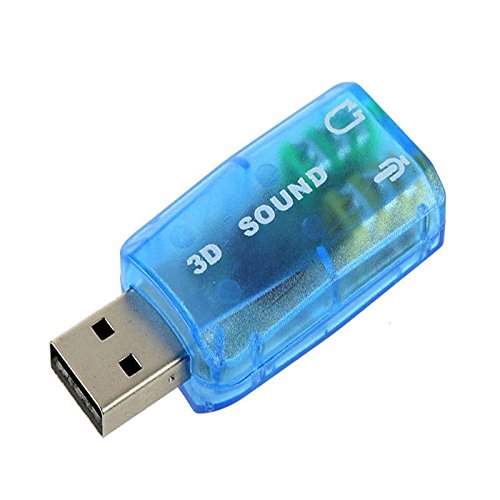 VizGiz 3 Pack USB Sound Card Adapter 5.1 Channel 3D External USB to 3.5MM 1/8 Audio Jack Stereo Headset Mic Microphone Headphone Earphone Plug