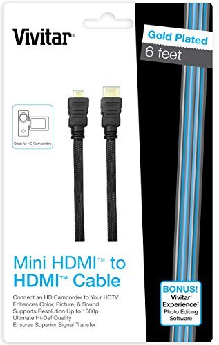 Vivitar VIV-HDMI-MINI Mini HDMI to HDMI Cable