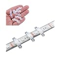 MSDUSA 100 Pack LED Strip Light Mounting Brackets LED Strip Light Holder with 200 Screws Included (Ideal for 10mm/0.41in Wide IP67/68 Waterproof Strip