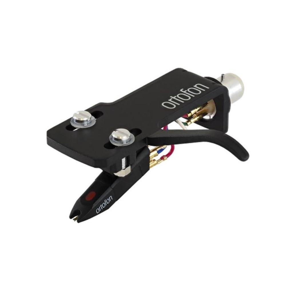 Ortofon OM PRO S Pre-Mounted on SH-4 Black Ortofon Headshell Bundle with Liquid Audio Carbon Fiber Record Brush & Instrument Polishing Cloth
