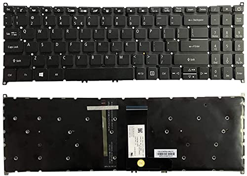 New US Black English Backlit Laptop Keyboard (Without palmrest) for Acer Aspire 5 A515-43 A515-43G A515-43-R19L A515-43-R5RE Light Backlight