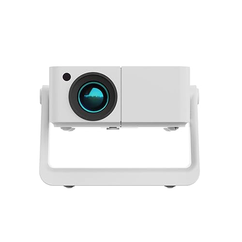 Mini Projector with WiFi and Bluetooth?Auto Keystone&Electric Focus&Rotatable?Built-in Stand Projector Android Projector Suitable