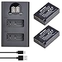 Batmax 2Packs LP-E17 Battery + LED Charger for Canon EOS Rebel SL2 SL3 T6i T6s T7i, EOS M5 M3 M6, M6 mark2, 77D 200D 250D 750D 760D 800D 8000D RP