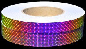 30 ft. roll of 3/4" Rainbow Holographic Hoop Craft Tape