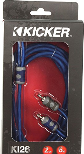 Kicker 46KISL K-Series Interconnect, Speaker Wire to RCA Adapter w/ 46KI26 6 Meter 2-Channel Signal Cable