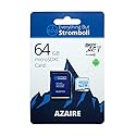 Everything But Stromboli 64GB Azaire MicroSD Memory Card for Samsung Galaxy Phone Works with A10s, A30s, A20s, A71, A01, A11 - Speed Class 10 U3 UHS-1